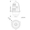 aqxreight Tower Adjustable Obstruction Lights Aviation Obstruction Light Super Bright Impact Resistant Aviation Obstruction Light for Marine Boat (AC110V Constant On) view 3