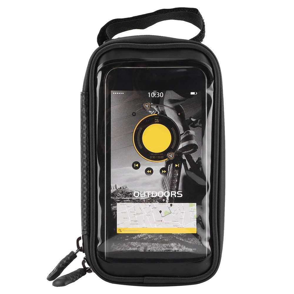 Atyhao Handlebar Bag Mountain Bike Holder Case Phone Case Purse for Bag Bagging Bike Bike (Black)