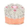 Innovative Metal Electroplating Enamel Jewelry Box with Rhinestones, Small Trinket Box for Ring Earring Jewelry view 1