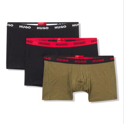 HUGO Three Pack Jersey Cotton Boxer Briefs