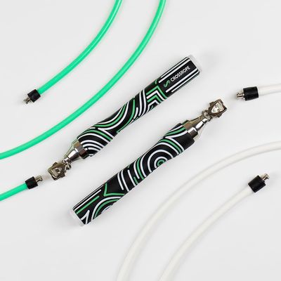 Crossrope Get Lean Set - Weighted Jump Rope- 1/4 LB and 1/2 LB Ropes - Slim Handles - Medium