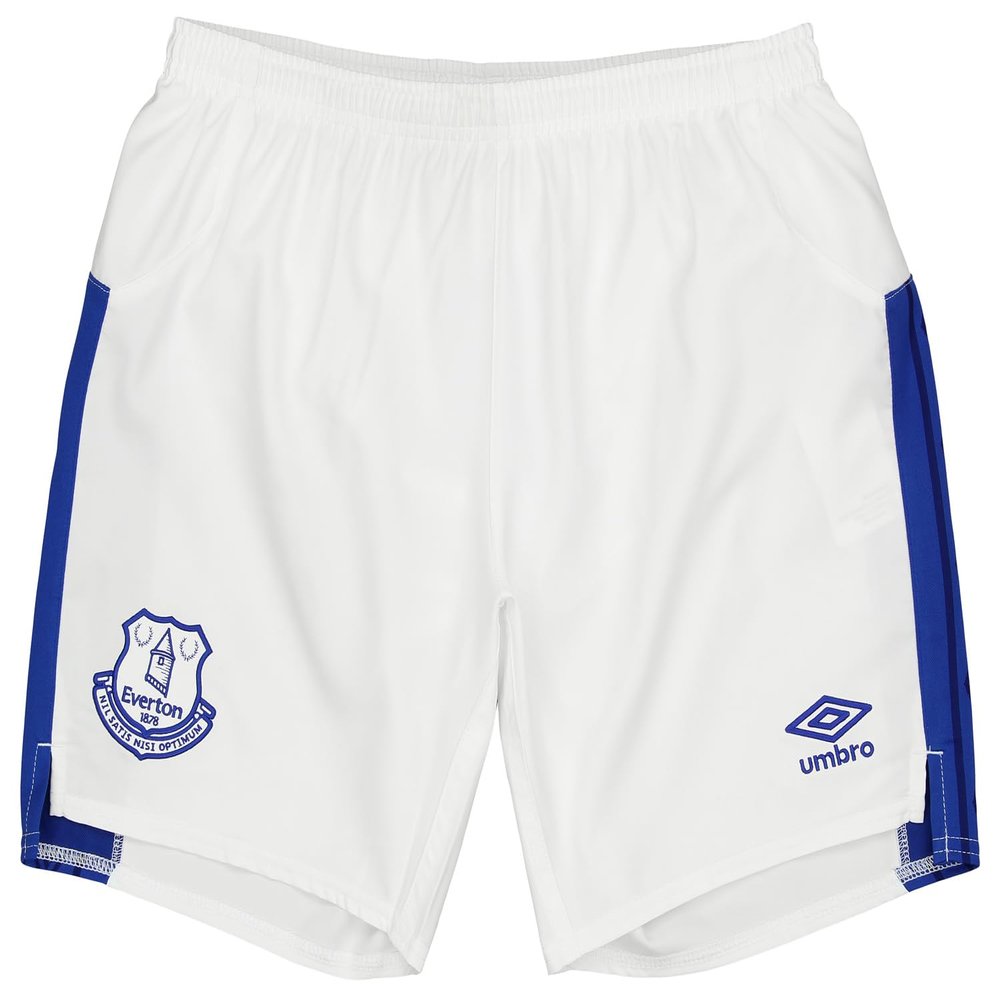 Umbro Premier League Everton 2017-2018 Home Kit Soccer Shorts, Boys Medium (10-12)