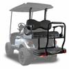 MADJAX Genesis 300 Aluminum Golf Cart Rear Flip Seat Kit Compatible with Yamaha Drive2 | Fits 2017-Up Models (Deluxe Cushions, Black) view 1