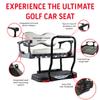 MADJAX Genesis 300 Aluminum Golf Cart Rear Flip Seat Kit Compatible with Yamaha Drive2 | Fits 2017-Up Models (Standard Cushions, Stone) view 2