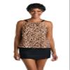 Maxine of Hollywood Women's High Neck Tankini Swimsuit Top, Natural//Lavish Lady Leopard, 10 view 1