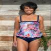 Maxine of Hollywood Women's Bandeau Tankini Swimsuit Top, Multi//Whirlwind Paisley, 18 view 3