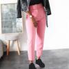Uillui Dress Suit Pants for Women Business Casual Straight Leg Trouser Dressy High Waist Office Work Pant Slacks with Belted Pink view 3