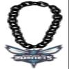 aminco Charlotte Hornets NBA Fan Chain, Black view 1