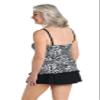 Maxine of Hollywood Women's Ruffle Bandeau Tankini Swimsuit Top, Black//Tahitian Tribe Floral, 18 view 2