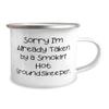 Unique Idea Groundskeeper Gifts, Sorry I'm Already Taken by a', Perfect Birthday 12oz Camper Mug For Coworkers, From Coworkers, Cheap groundskeeper gifts under, Inexpensive groundskeeper gifts, view 2