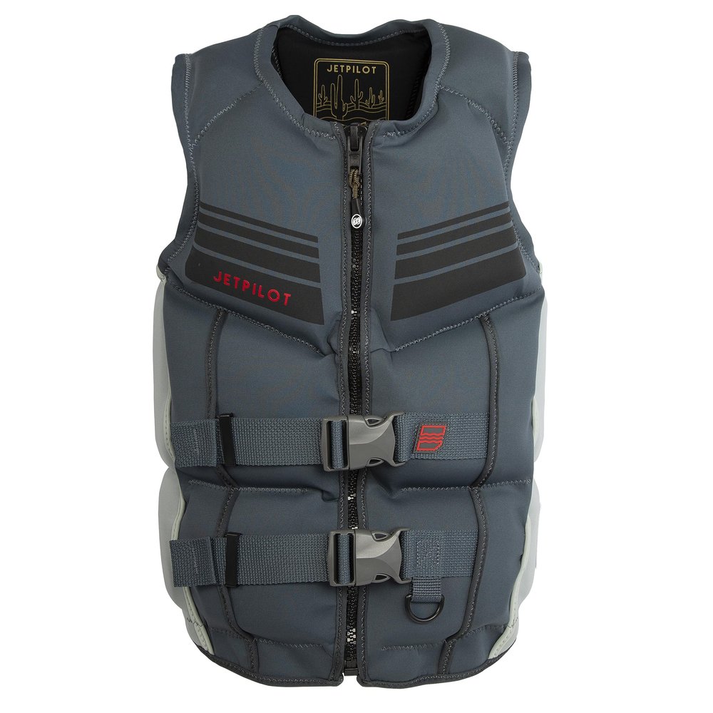 Jetpilot Shaun Murray Neoprene Coast Guard Approved Life Jacket PFD (Grey, Small)
