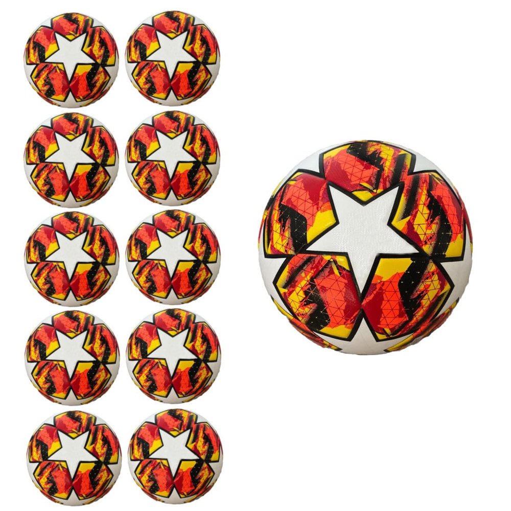 3LSportive Soccer Ball Official Size 5 Orange & Fire (10)