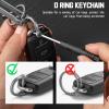 TISET Belt Key Clip,Titanium Belt Key Chain,EDC Belt Loop Keychain Clip,Belt Key Holder with Key Ring,Key Fob Keychain for Men view 4