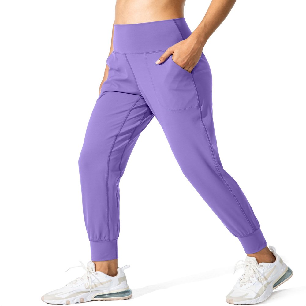 G Gradual Women's Joggers High Waisted Yoga Pants with Pockets Loose Leggings for Women Workout, Athletic, Lounge (Deep Lavender, XX-Large)