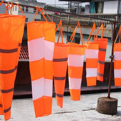 aqxreight Reflective Belt Nylon Ripstop Windsock Bag for Outdoor Wind Measurement at Airports (1 Meter red and White Fluorescent Waterproof)