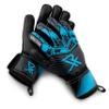 Rectrix Bold Goalkeeper Gloves - Fingersave Protection - German Latex - Negative Cut - Youth & Adult Sizes - for Soccer (Blue, 9) view 2