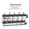 Metal Handheld Tally Counter, 4 Digit Number Count Clicker with Metal Case Mechanical Counter for Coaching, Knitting, Lap, Fishing, Golfer and Row, 0 9999 5 Units Conjoined Manual Clicker Counter view 3