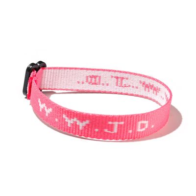 1/2Pcs Set WWJD Rope Belt Adjustable Bracelet What Would Jesus Do Woven Wristbands Bracelet for Women Men Jewelry Colorful Gifts Braied-Rope Pink