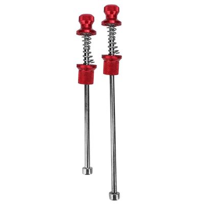 Keenso Wheel Locking Skewers Anti Theft Skewers Quick Release Skewers, Anti Theft Skewers Pouches (Red)