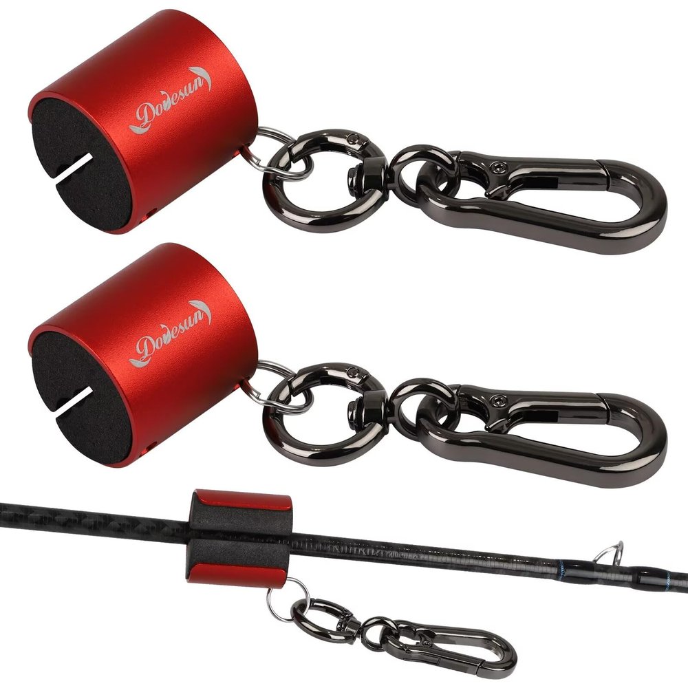 Dovesun Creek Rod Clips Wearable Fishing Rod Holder Clip Fly Fishing Pole Accessories 2PCS Red