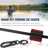 Dovesun Creek Rod Clips Wearable Fishing Rod Holder Clip Fly Fishing Pole Accessories 2PCS Red view 2