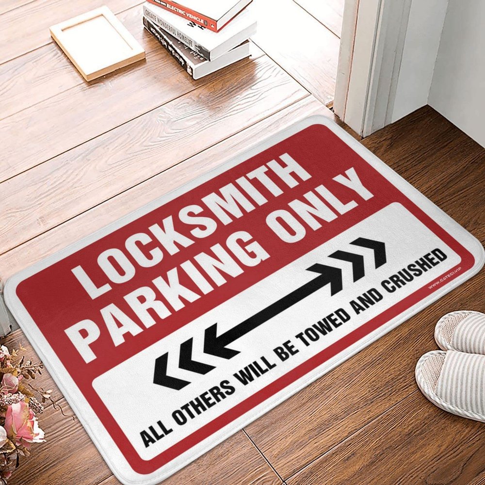 CakJuice Outdoor Mats for Front Door Locksmith Parking Only Rug Fall Rugs Outdoor Winter Door Mat Outdoor (Size : 50X80CM)