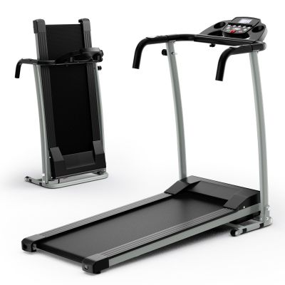 Goplus Foldable Treadmills for Home, Freestanding Folding Treadmill with 12 Preset Programs, Adjustable LCD Display, Pulse Sensors, Portable Compact Treadmill for Walking and Jogging (Black)