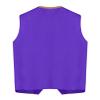 renvena Boys Arabian Prince Vest Kids Halloween Open Front Golden Dressy Waistcoat Party Outfits Purple 16 Years view 4
