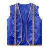 YONGHS Boys Medieval Steampunk Vest Arabian Prince Pretend Dressy Waistcoat for Fancy Party Halloween Royal Blue 16 Years view 3