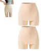 QQLADY Double-Layer Front Crotch Silk Safety Shorts,Women Seamless Safety Pants,Tummy Control Thigh Slimmer (2PCS-A,XL(60-70kg)) view 1