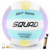 SQUAD Premium Volleyball Size 5  Soft Composite Leather Volleyball Ball for Outdoor Indoor Training, for Youths, and Womens, Ideal for Beach, Backyard & Park Play