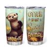 Hyturtle Personalized Gifts For Otter Lover - Otter Is My Spirit Animal Custom Name Stainless Steel Tumbler 20oz With Lid - Idea Sea Animal Lover Gifts For Women Girl On Birthday Christmas view 1