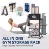 Yoga Mat Storage RackHome Gym Storage Rack Gym Workout Equipment Storage Organizer Fitness Weight Rack on Wheels for Yoga Mat,Yoga Block,Foam Roller,Resistance Band and Other Workout Accessories view 3