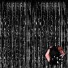 6 Pack Black Foil Fringe Curtain Backdrop, 3.28Ft x 6.6Ft Metallic Tinsel Foil Fringe Streamer Curtains for Photo Booth, Christmas Day, Thanksgiving, Wedding, New Year Party Decorations view 1
