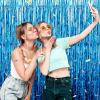 6 Pack Lake Blue Foil Fringe Curtain Backdrop, 3.28Ft x 6.6Ft Metallic Tinsel Foil Fringe Streamer Curtains for Photo Booth, Christmas Day, Thanksgiving, Wedding, New Year Party Decorations view 4