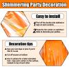 Ferwzsr 6 Pack Orange Foil Fringe Curtain Backdrop, 3.28Ft x 6.6Ft Metallic Tinsel Foil Fringe Streamer Curtains for Photo Booth, Christmas Day, Thanksgiving, Wedding, New Year Party Decorations view 3