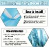 6 Pack Light Blue Foil Fringe Curtain Backdrop, 3.28Ft x 6.6Ft Metallic Tinsel Foil Fringe Streamer Curtains for Photo Booth, Christmas Day, Thanksgiving, Wedding, New Year Party Decorations view 3