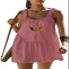 Womens Tennis Dress with Built in Bra and Shorts Casual Summer Dresses Athletic Dress Workout Outfits,Lounge Slip Dress (as1, Alpha, m, Regular, Regular, Pink) view 1