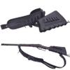 Leather Buttstock Cheek Rest with Sling Shell Holder for Shotguns Rifles .357 .30/30 .308 .45-70 .22LR 12GA 16GA 20GA (.308 .30-06 .44mag, Black- Lefy Hand) view 2