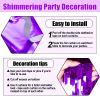 Ferwzsr 6 Pack Purple Foil Fringe Curtain Backdrop, 3.28Ft x 6.6Ft Metallic Tinsel Foil Fringe Streamer Curtains for Photo Booth, Christmas Day, Thanksgiving, Wedding, New Year Party Decorations view 3