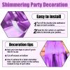 6 Pack Light Purple Foil Fringe Curtain Backdrop, 3.28Ft x 6.6Ft Metallic Tinsel Foil Fringe Streamer Curtains for Photo Booth, Christmas Day, Thanksgiving, Wedding, New Year Party Decorations view 3