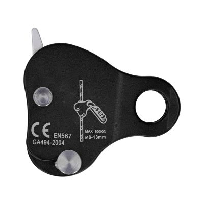 HERCHR Climbing Ascender, Fall Protection Belay Device Self Locking Ascender Riser Adjuster for 813mm Rope Grab Clamp for Rock Climbing, Rappelling, Mountaineering, Arborist, Rescue (Black)