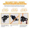 HERCHR Climbing Ascender, Fall Protection Belay Device Self Locking Ascender Riser Adjuster for 813mm Rope Grab Clamp for Rock Climbing, Rappelling, Mountaineering, Arborist, Rescue (Black) view 3