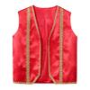 YONGHS Boys Medieval Steampunk Vest Arabian Prince Pretend Dressy Waistcoat for Fancy Party Halloween Burgundy 8 Years view 3