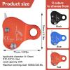 Climbing Rope Grab Ascender Riser Adjuster, Self Locking Stop Descender 813mm Climbing Rope Grab Stopper Rescue Rappel Ring Climbing Gear Rocking Fall Arrest Protection Belay Device(Orange) view 3
