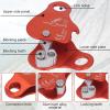 Climbing Rope Grab Ascender Riser Adjuster, Self Locking Stop Descender 813mm Climbing Rope Grab Stopper Rescue Rappel Ring Climbing Gear Rocking Fall Arrest Protection Belay Device(Orange) view 4