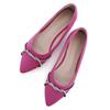 Rhinestones Rose Flats Hot Pink Flats Dress Shoes for Women's Dressy Flats Comfortable Pointed Toe Slip-On Ballerina Walking Loafers Flats Shoes Size 5 view 1