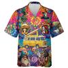 Men's Psychedelic Hawaiian Shirts - Hippie Trippy Button Down Man Women Hawaiian Shirt Set 36 Size 4XL view 1