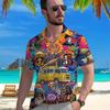 Men's Psychedelic Hawaiian Shirts - Hippie Trippy Button Down Man Women Hawaiian Shirt Set 36 Size 4XL view 2