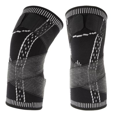 Beavorty 1 Pair Black Nylon Knee Support Pads for Running and Climbing